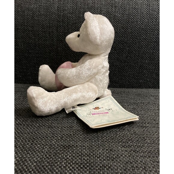 Lot of 2 Russ Berrie Russplus Lil Luv Sitting Bears Beanbag Pink Hearts Tags 6” - Picture 6 of 16